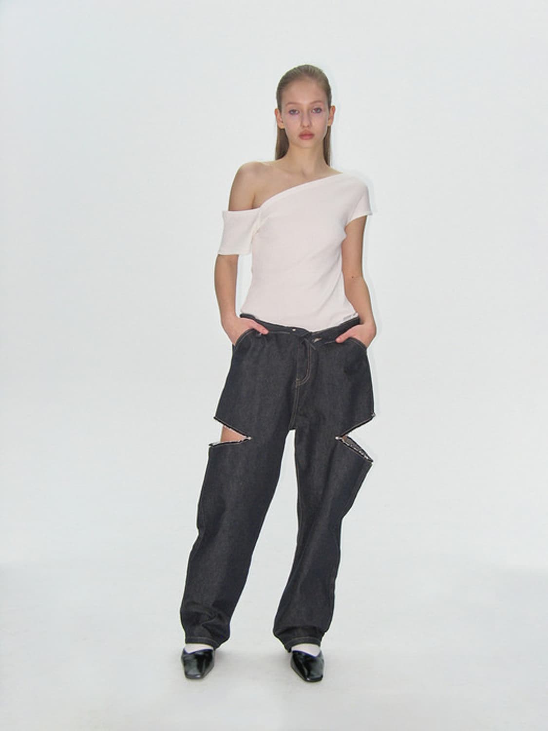 플리즈프로젝트 오프숄더 티셔츠 상품이미지2