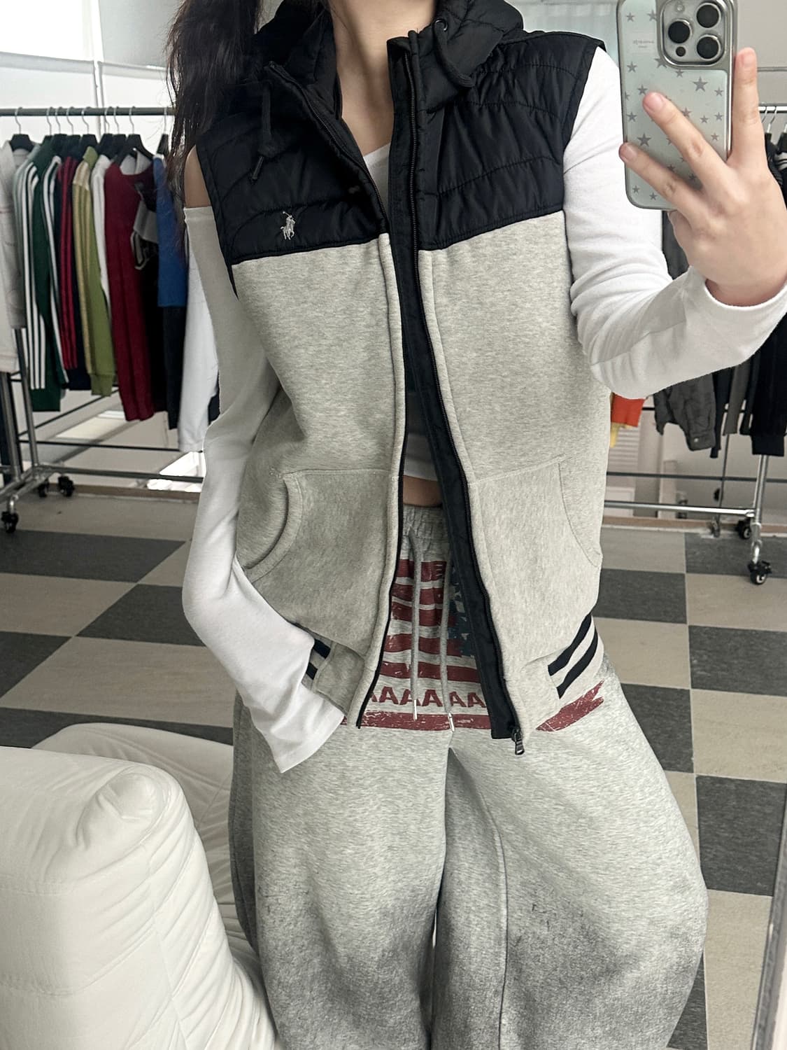 폴로 랄프로렌 패브릭믹스 후드 베스트 상품이미지10