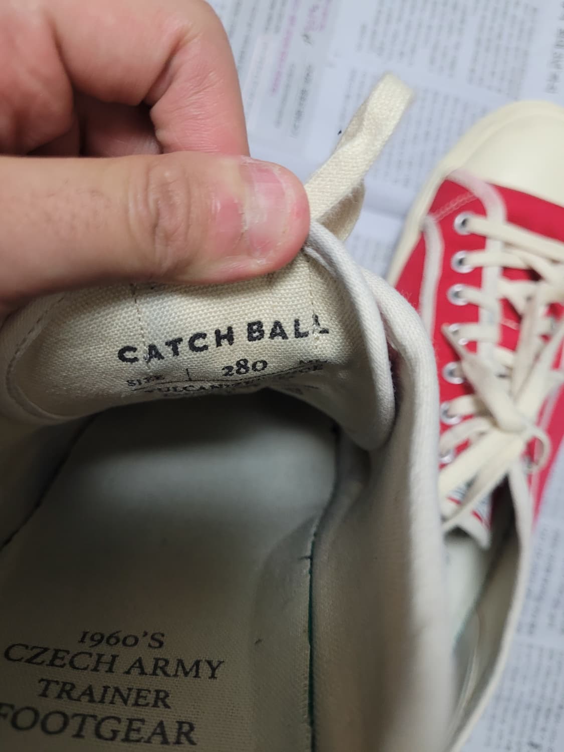 캐치볼 체코 아미 트레이닝 레드 280 상품이미지4