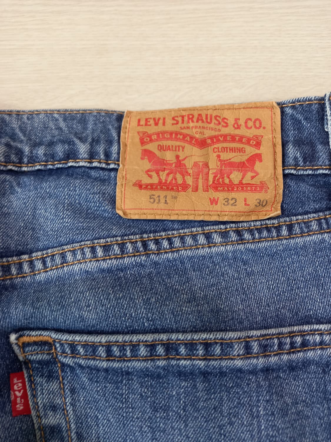 32 리바이스511 워싱 스판 슬림일자진 32-254 상품이미지5