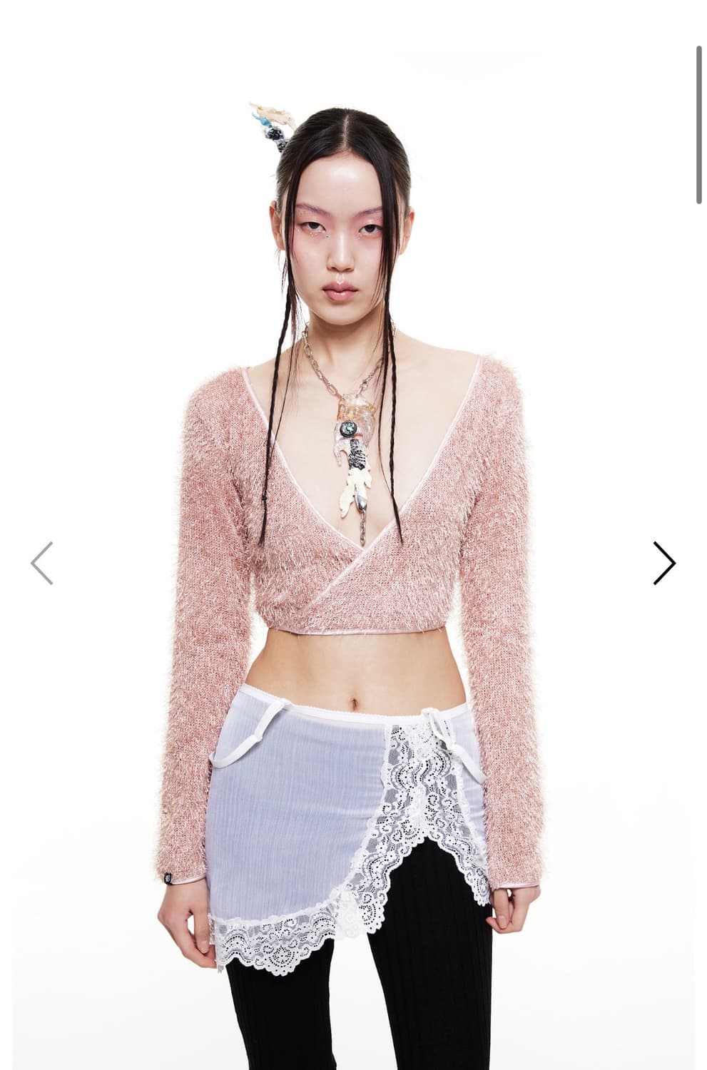 Badee TIE-UP FRINGE CARDIGAN 배디 가디건 상품이미지1