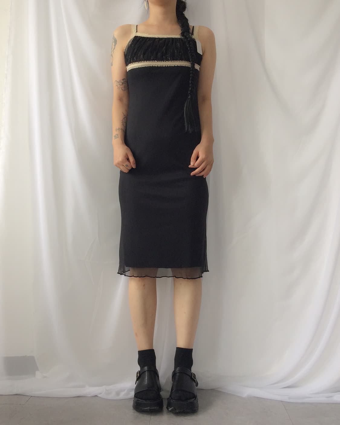 crochet trimming shirring point sleevele 상품이미지1