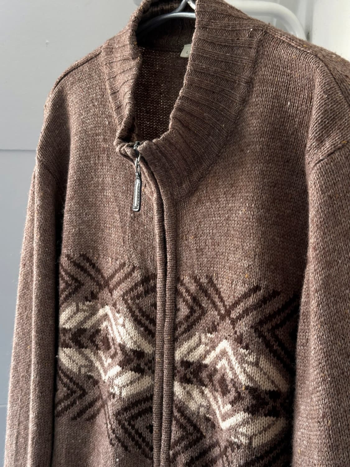 Wool blend zip design knit jacket 상품이미지1