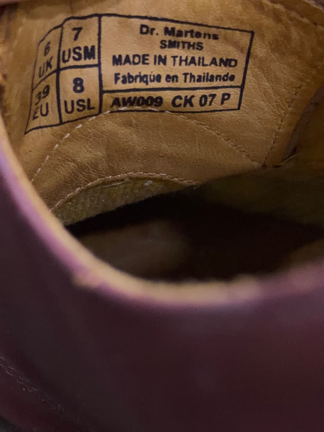 닥터마틴 스미스 더비슈즈 버건디 250 상품이미지10
