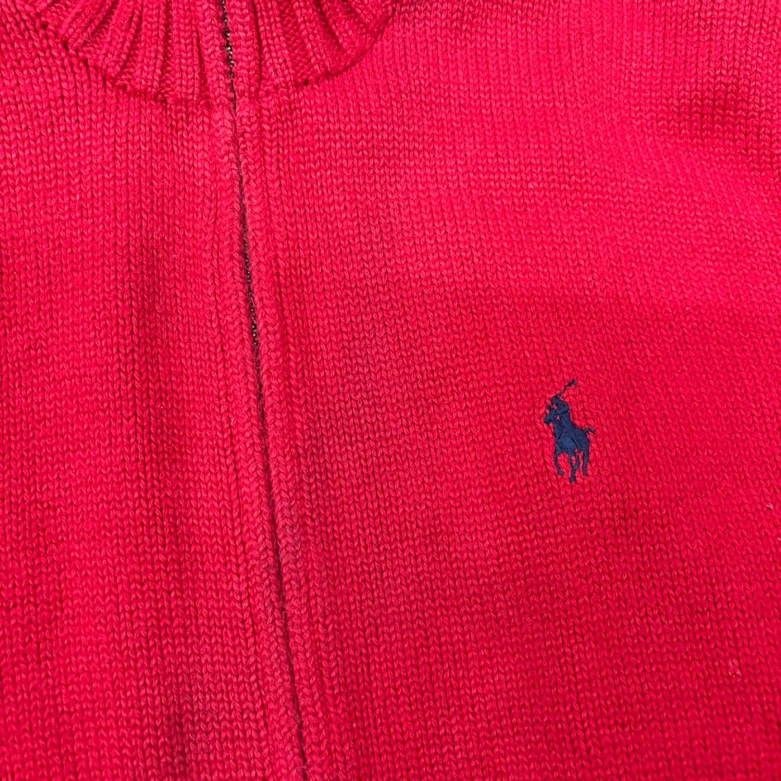 폴로 랄프로렌 레드 니트 집업 상품이미지7
