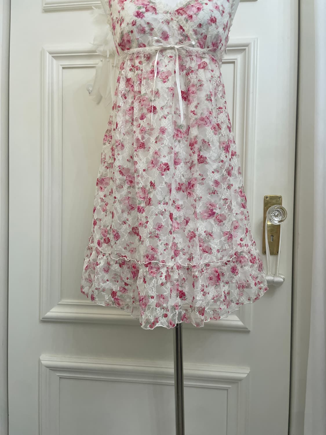 pink flower lace lovely fairy midi opc 상품이미지9