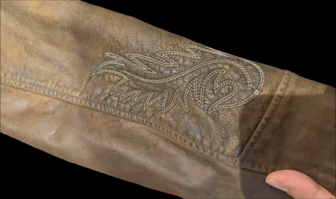 rrl 엠브로이디 레더 자켓 m 상품이미지3