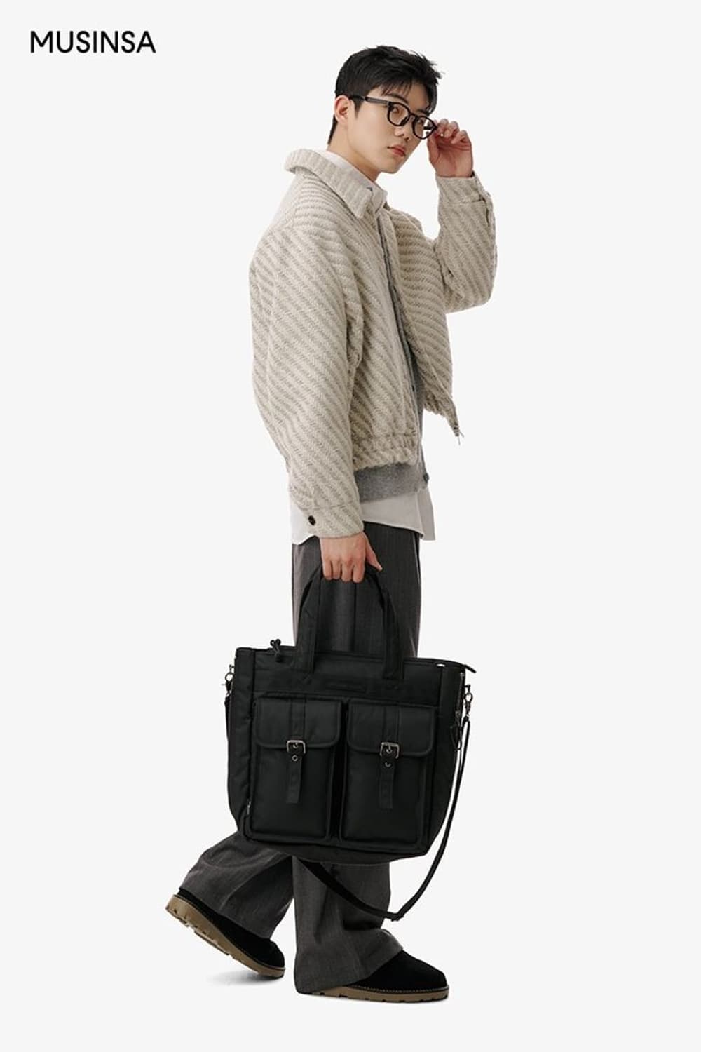 르마드 트위드 자켓 블루종 - 아이보리 (정가 28만원) 상품이미지5