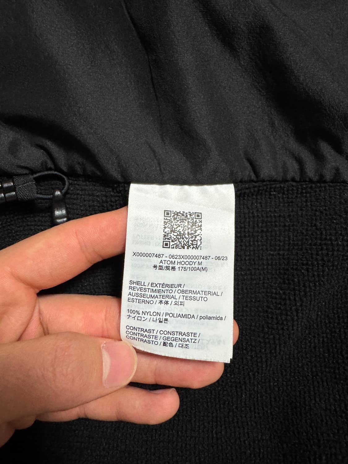 아크테릭스 아톰 후디 블랙 M 상품이미지10