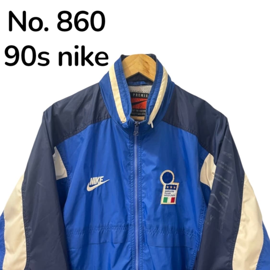 90s 나이키 1996-97 이탈리아 축구국대 올드스쿨 레인자켓 바람막이 상품이미지4