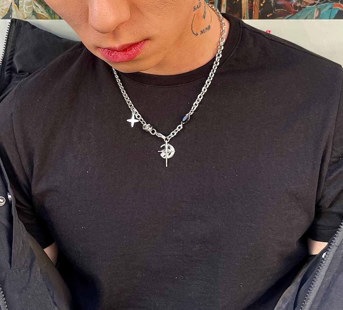 pcr053 The cross black necklace 상품이미지10