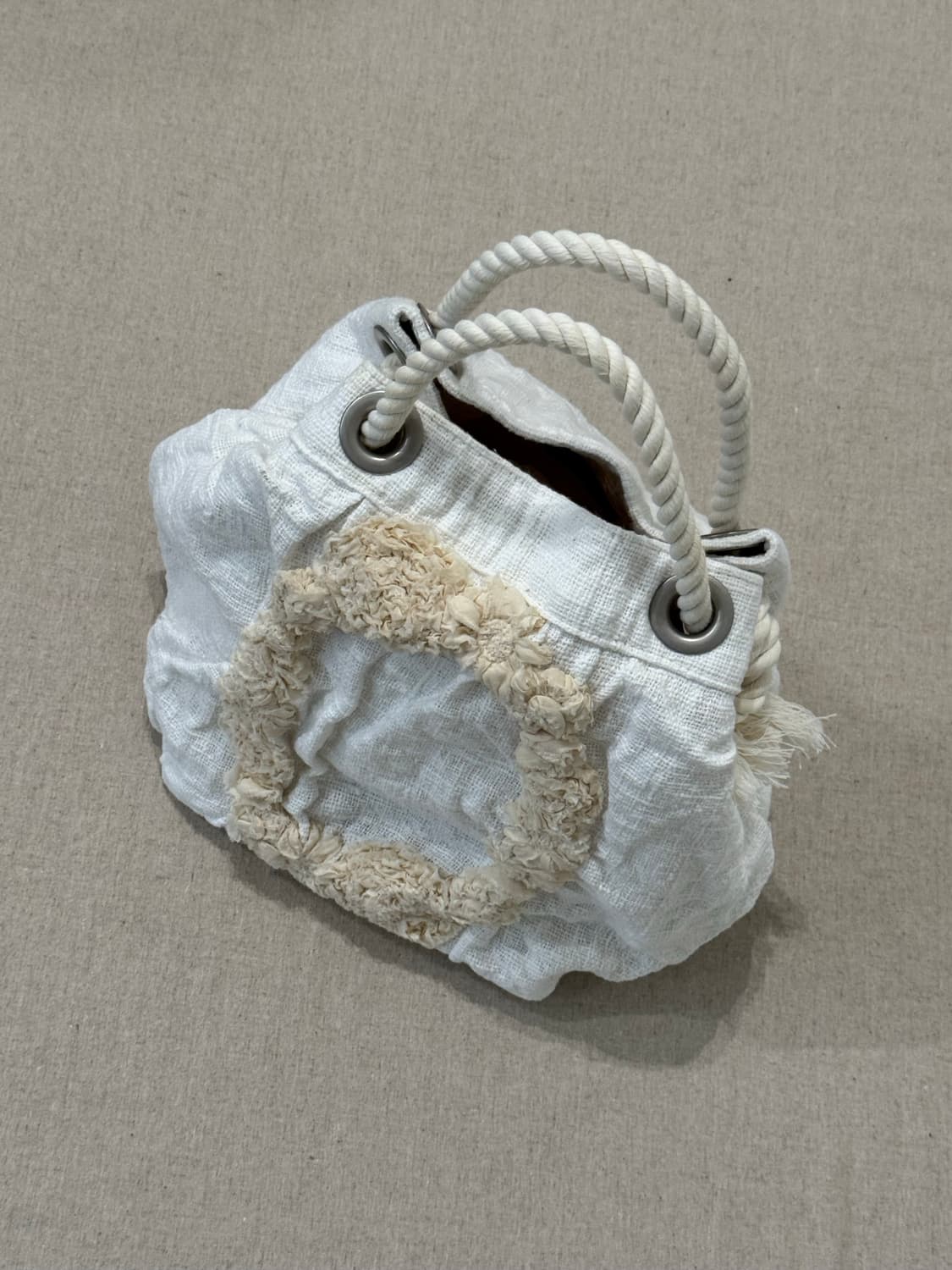 꼼데가르송 플라워 린넨 핸드백 상품이미지6