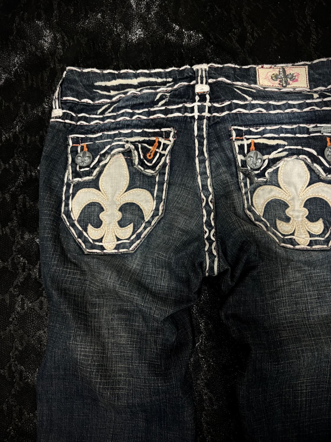 ”00’s Cross Detail straight fit Denim Pa 상품이미지2