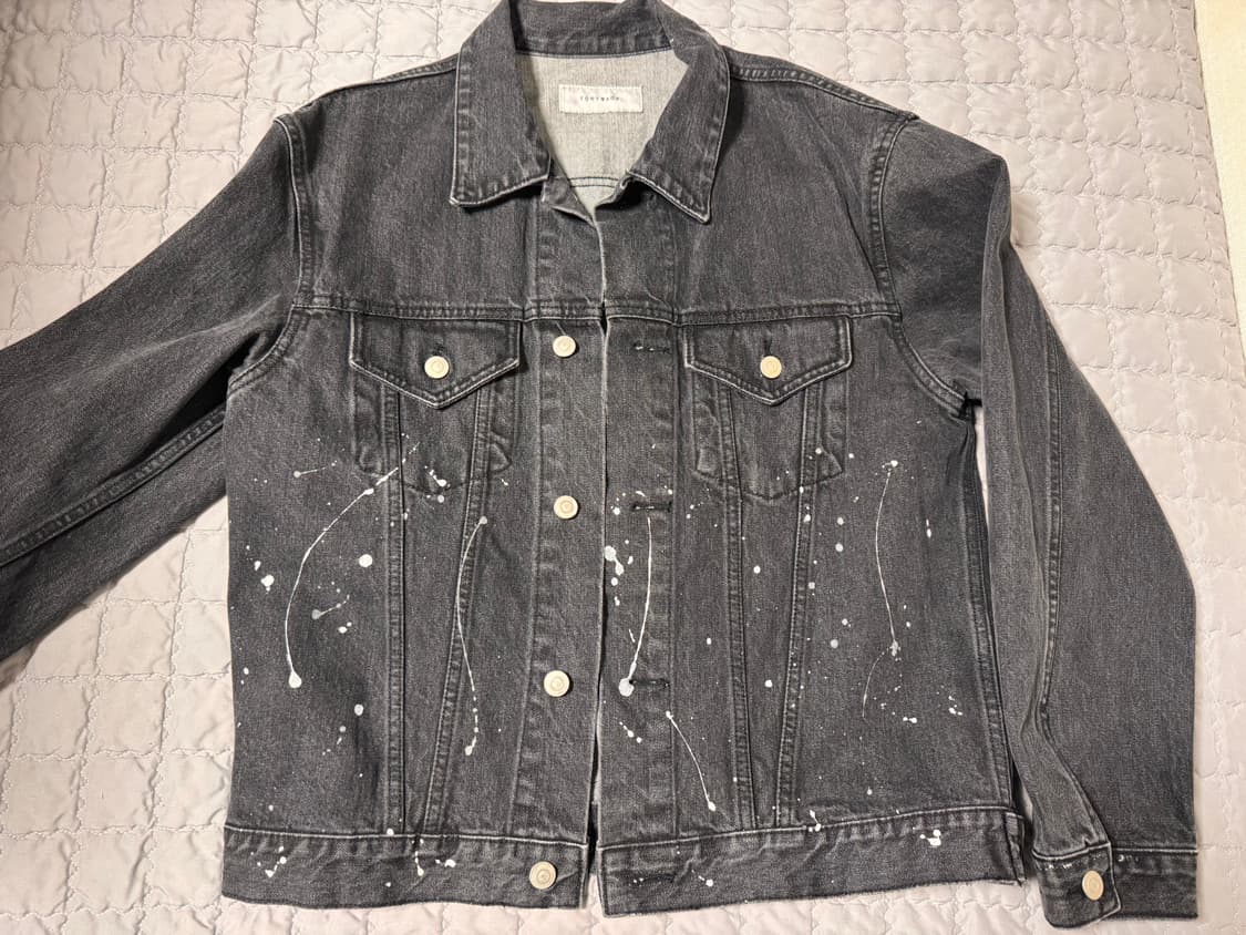 토니웩 페인팅 데님자켓 블랙 L 상품이미지1