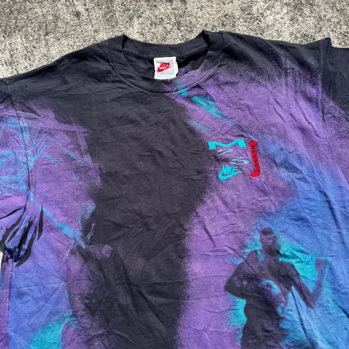 [M] 90s Nike 나이키 마이클조던 올오버 프린팅 티셔츠 상품이미지5