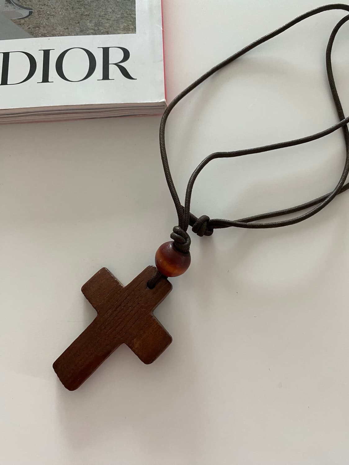 빈티지 십자가 우드 목걸이 상품이미지3