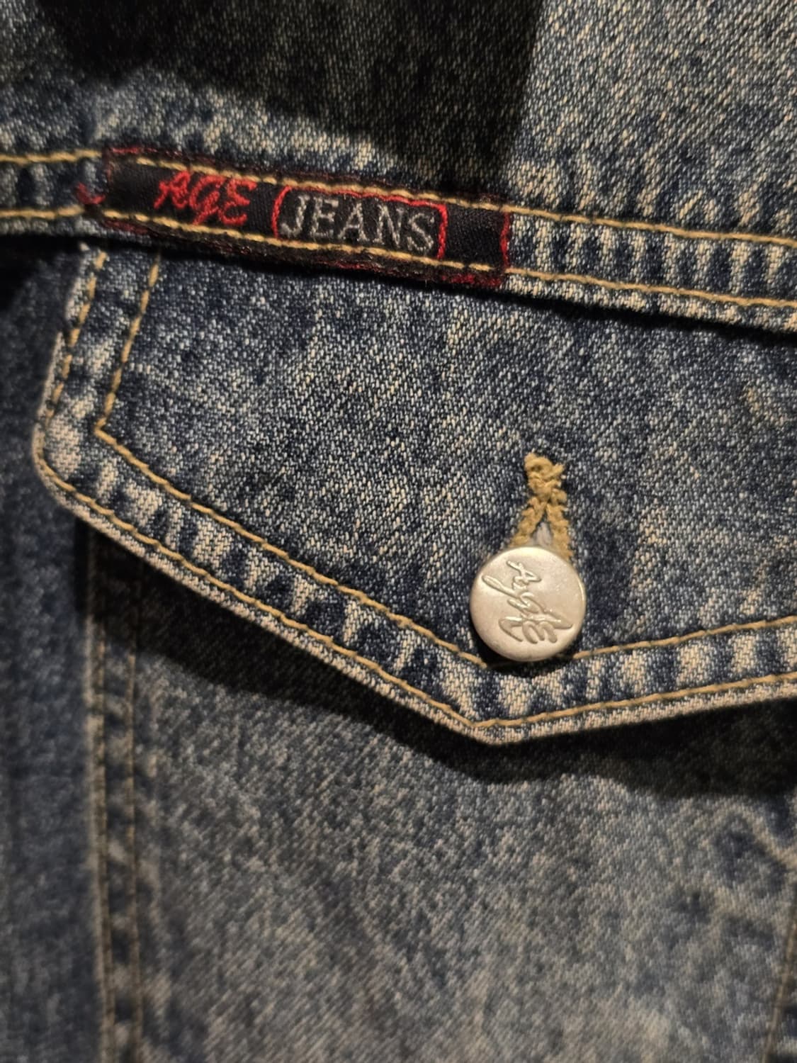 90s AGE Jeans Long Denim Jacket 상품이미지2
