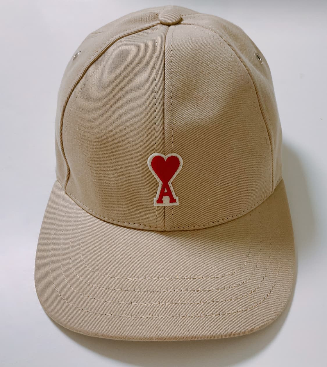 AMI 아미 로고 패치 베이지 볼캡 상품이미지1