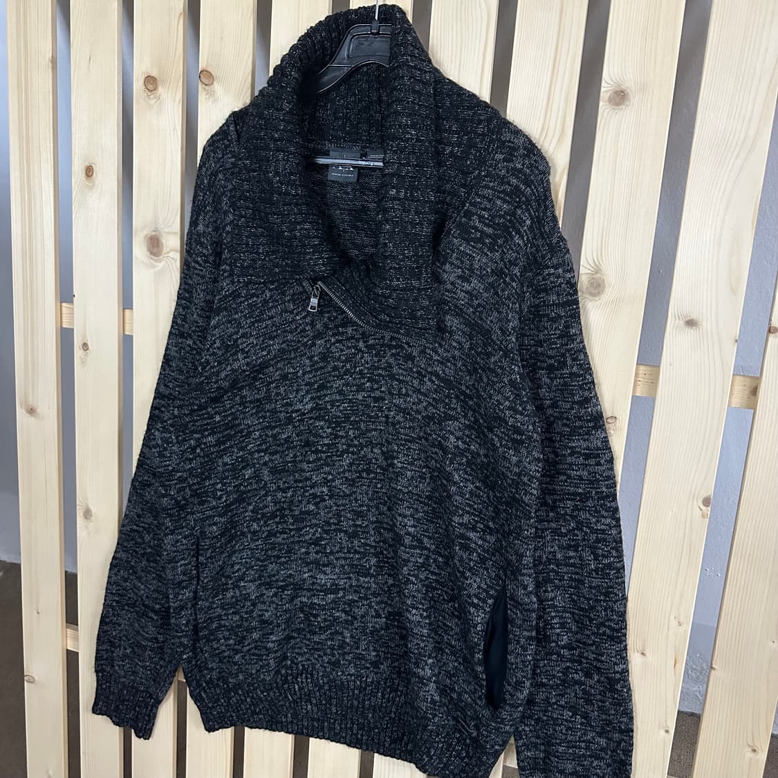 (L) 알마니 익스체인지 하이넥 차콜 니트 스웨터 상품이미지2