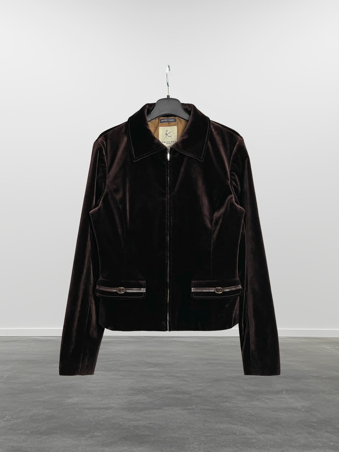 KUMIKYOKU 벨벳 집업 자켓 상품이미지1