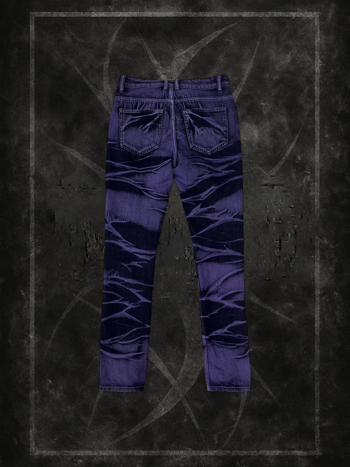 mixed color washing damaged denim pants 상품이미지5
