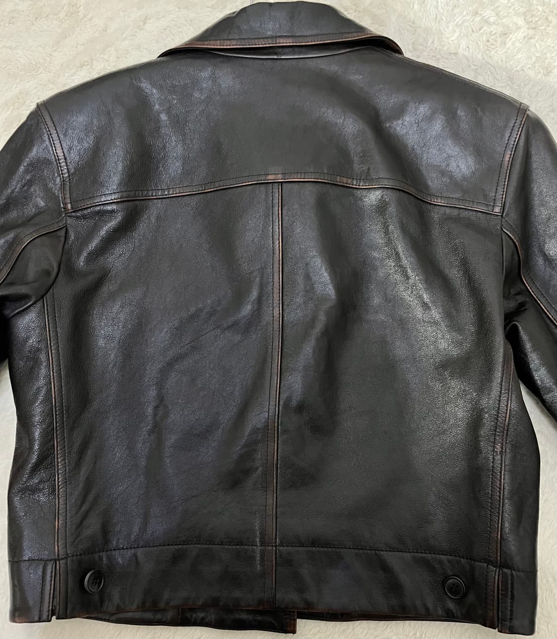 렉토 밀리터리 레더 자켓 S 상품이미지2