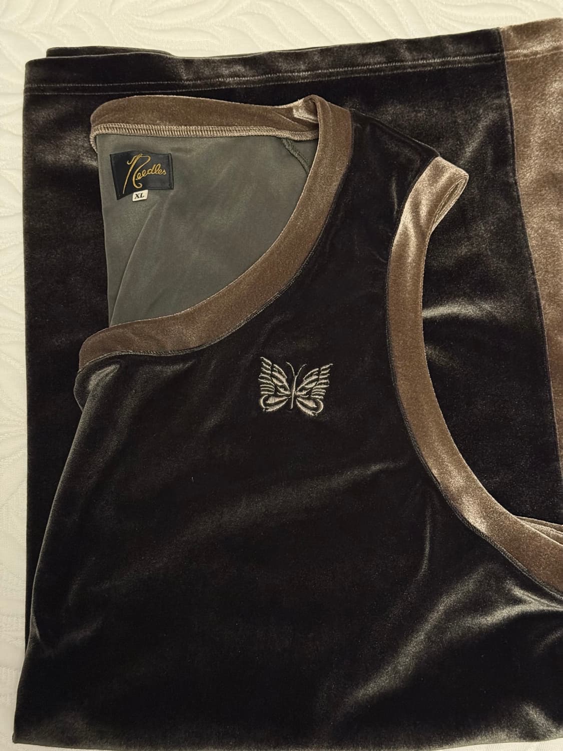Needles Logo Embroidered Two Tone Velour 상품이미지6