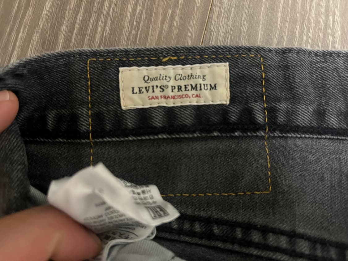 리바이스 501 흑청 데님 빅E W36 L32 상품이미지4