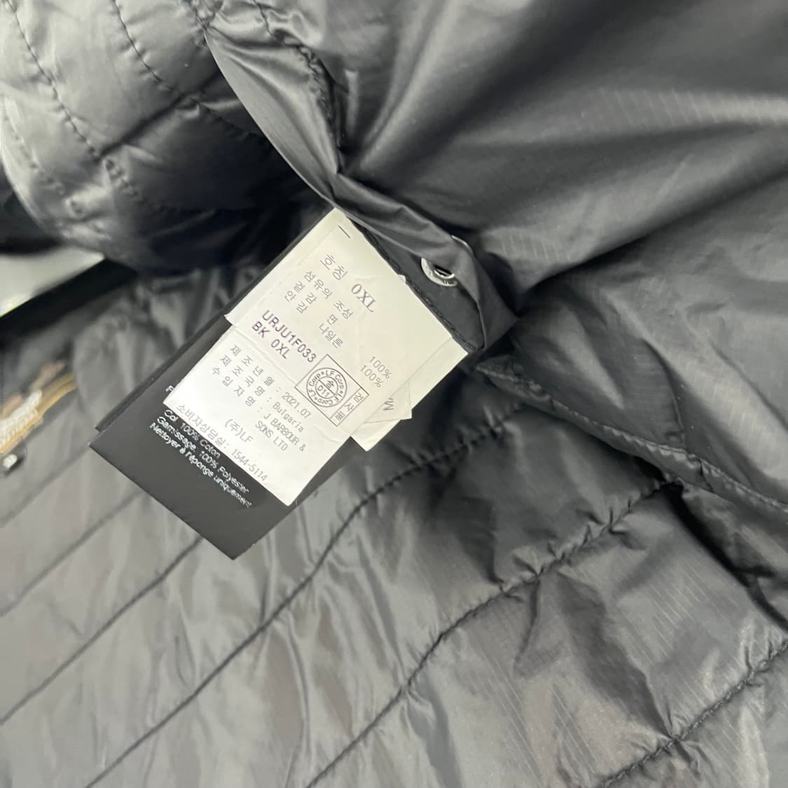 바버 인터네셔널 왁스 자켓 XL 상품이미지6