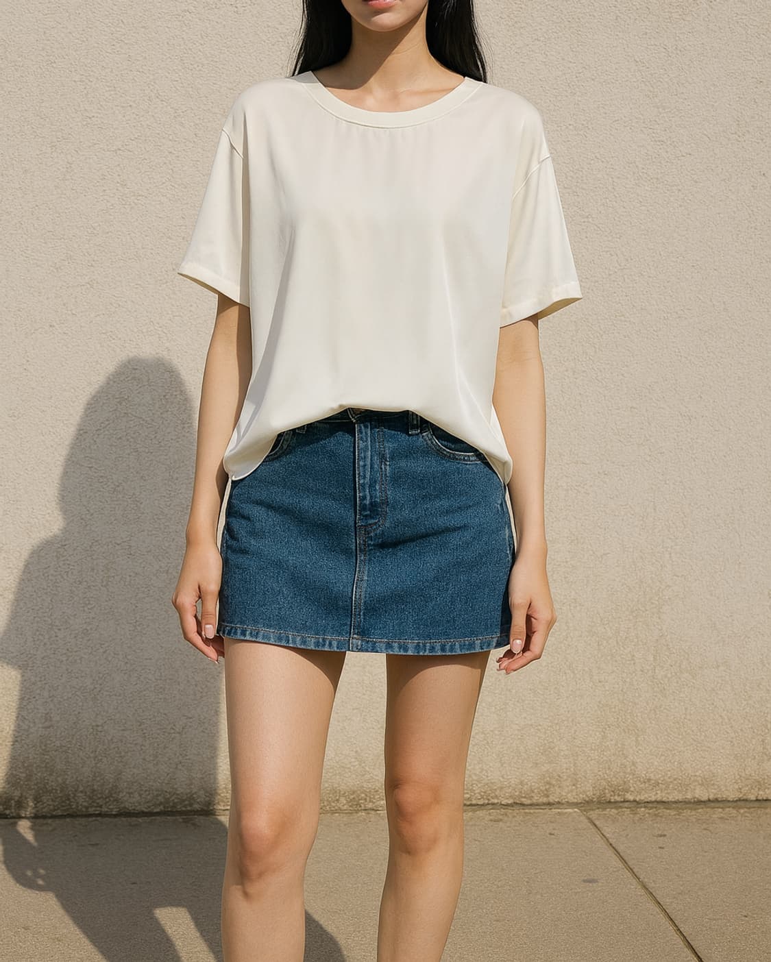 띠어리 Theory 아이보리 실크 반팔_S 상품이미지1