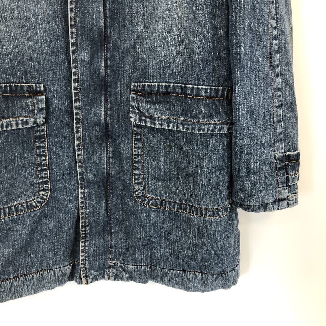 게스 Y2K 데님 쉐르파 후드점퍼 105 상품이미지2