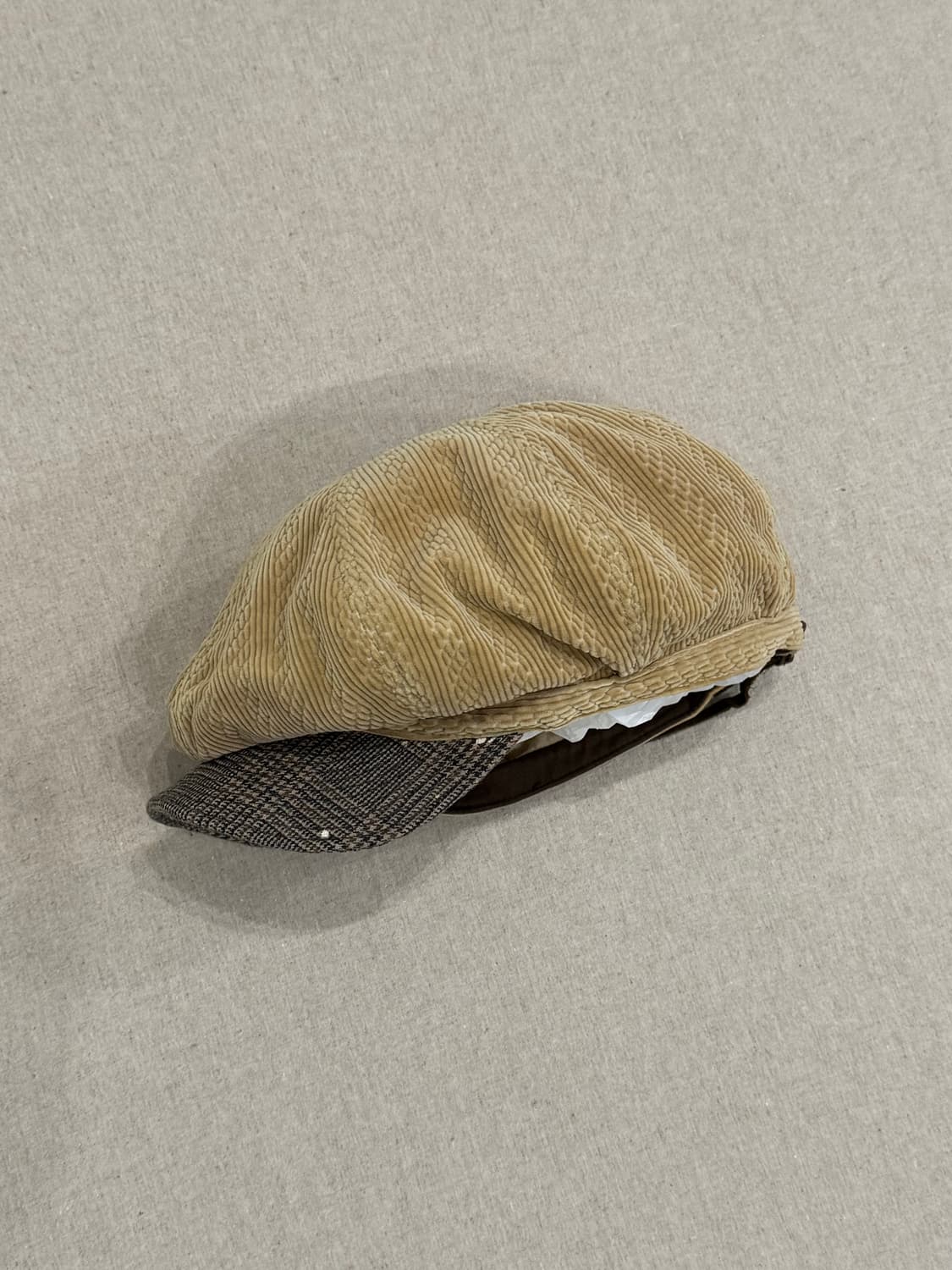 캐피탈 코듀로이 베이지 베레모 캡 상품이미지2