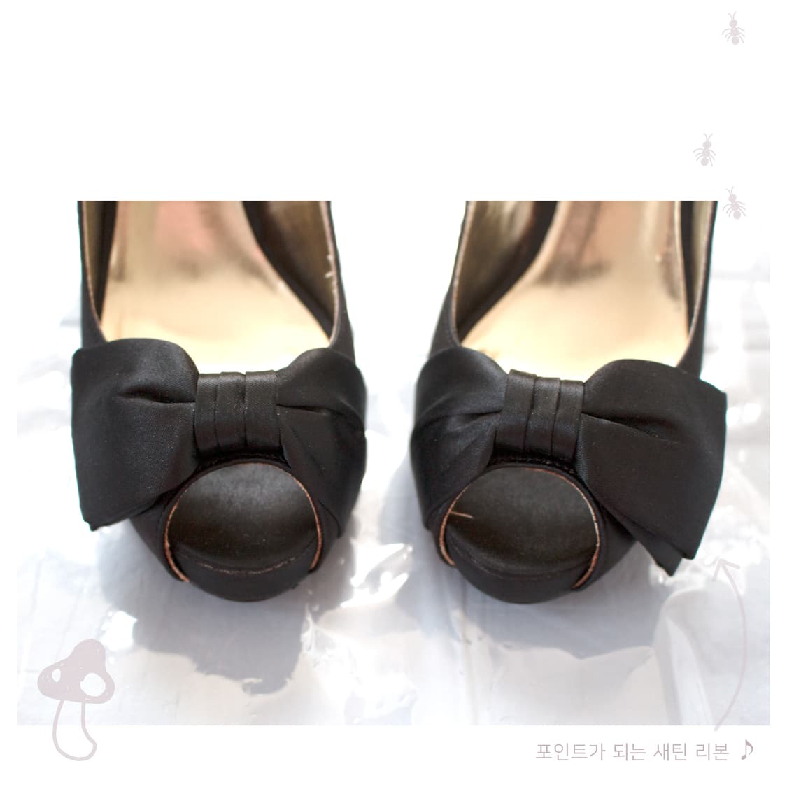 Japanese brand, 새틴 리본 플랫폼 힐 ♥ 상품이미지3
