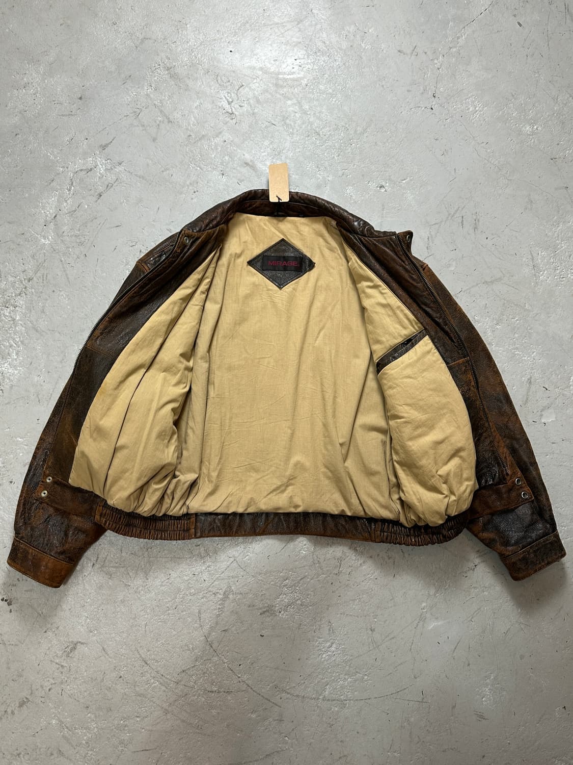 90's 빈티지 디스 레더 봄버 자켓 빈티지 레더자켓 상품이미지7