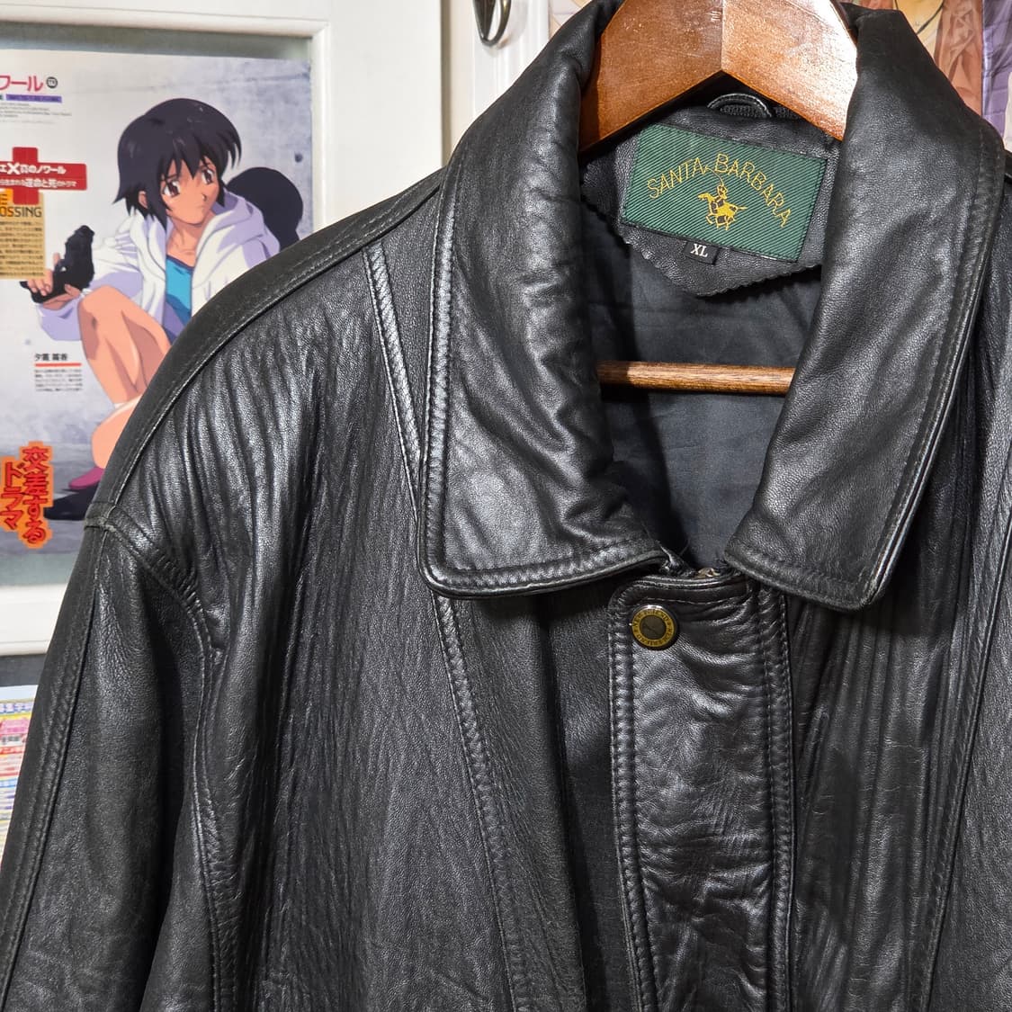 빈티지 양가죽 투포켓 블랙 봄버 상품이미지3