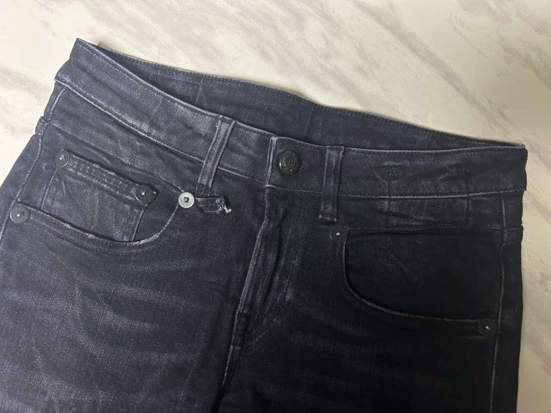 R13 블랙 데님 하의 상품이미지4
