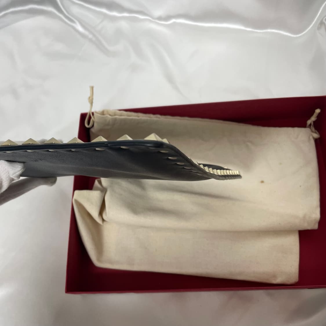 발렌티노 락스터드 클러치 블랙 풀세트 A급 상품이미지5