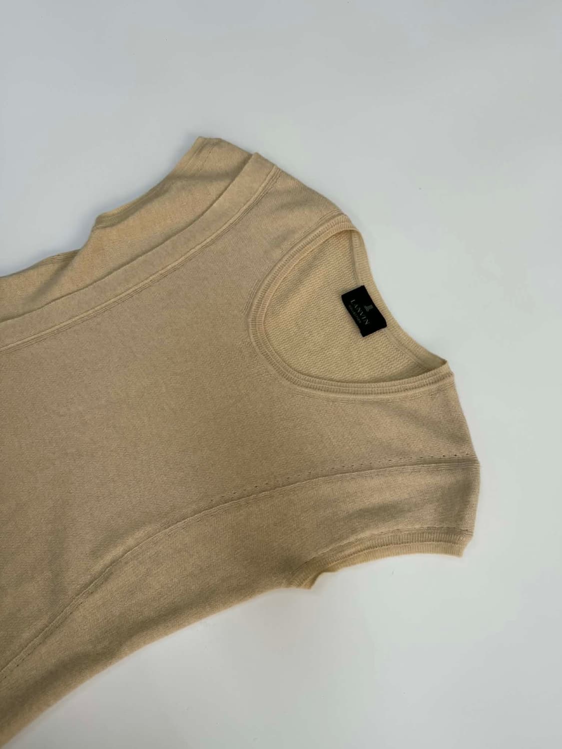 [90] 랑방 울 캐시미어 니트 드레스 베스트 상품이미지5