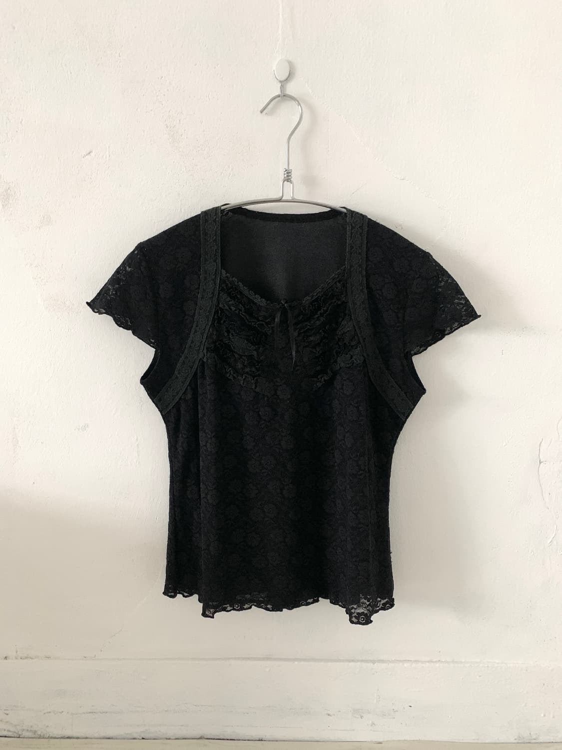 Black Fairy Feminine Lace Blouse 상품이미지7