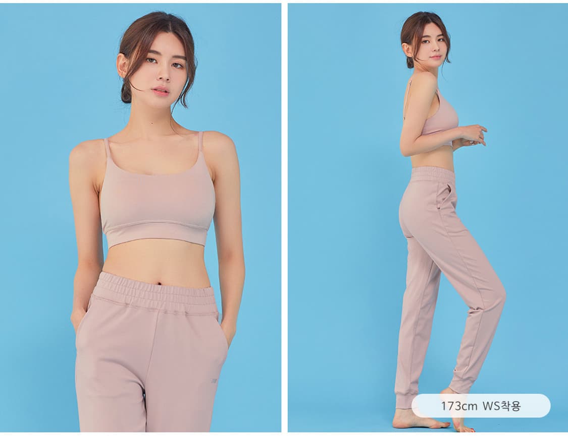 (새상품)STL 볼륨 브라탑 2장+요가삭스 세트/클라우드핑크 M 상품이미지3