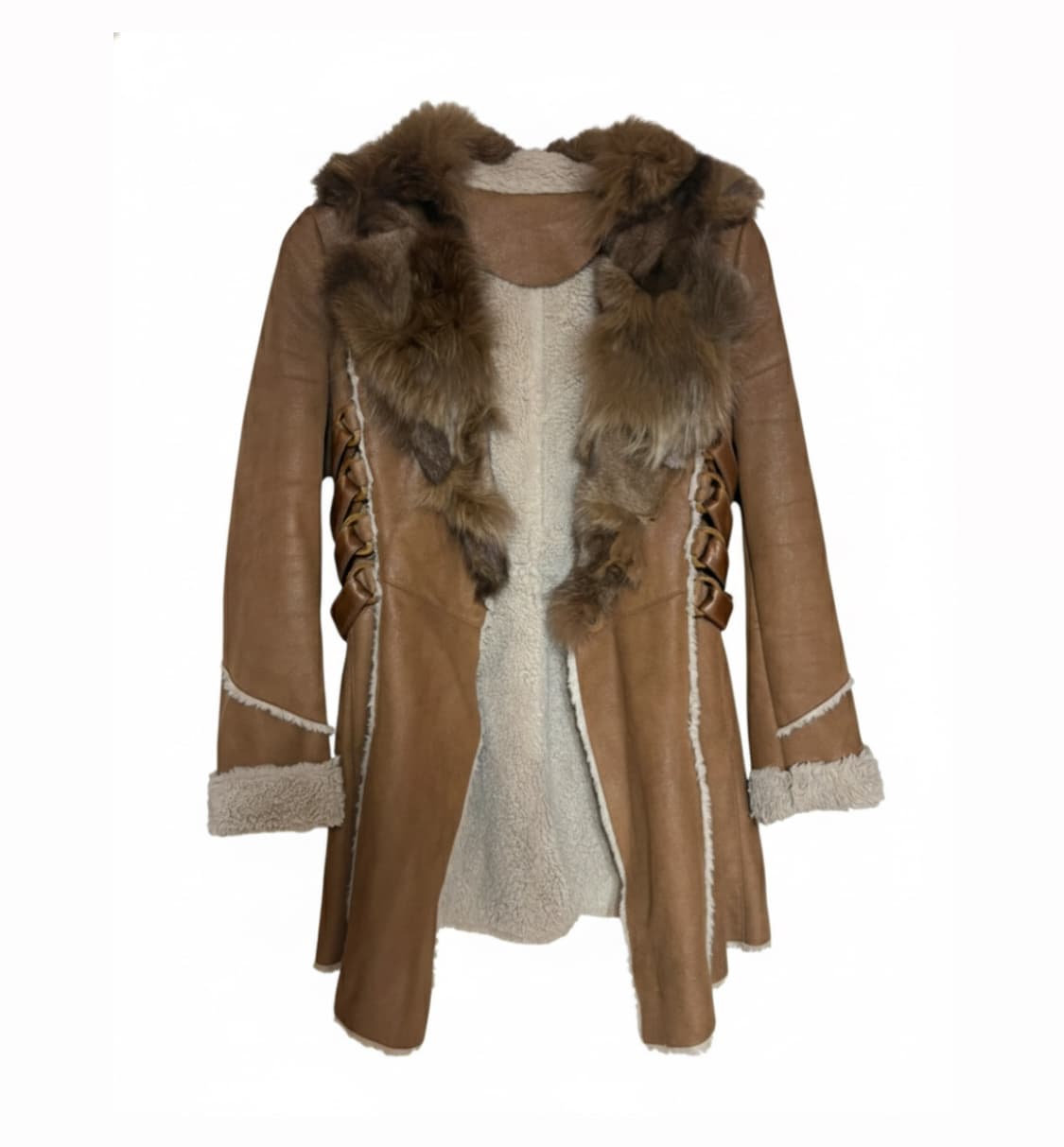 JOINUS 폭스털 트리밍 코트 상품이미지1