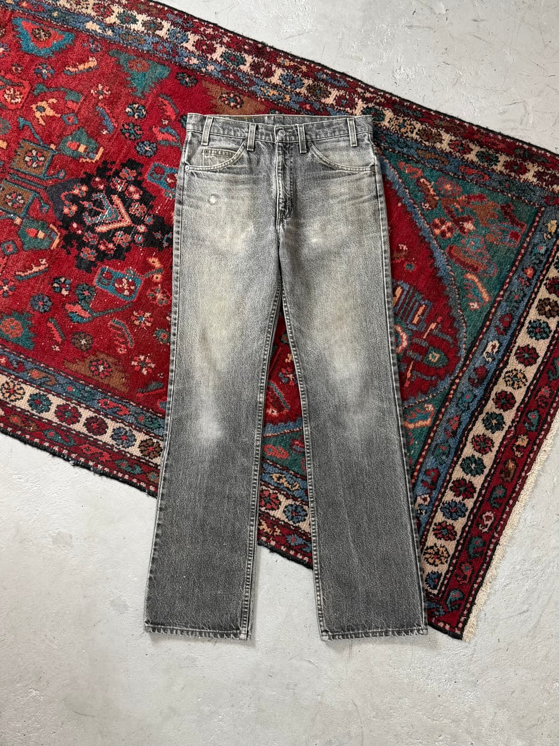 90's USA Made 빈티지 리바이스 517 오렌지탭 블랙 부츠컷 상품이미지1