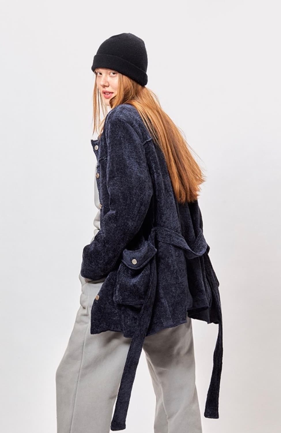 마뗑킴 코듀로이 자켓 네이비 상품이미지1