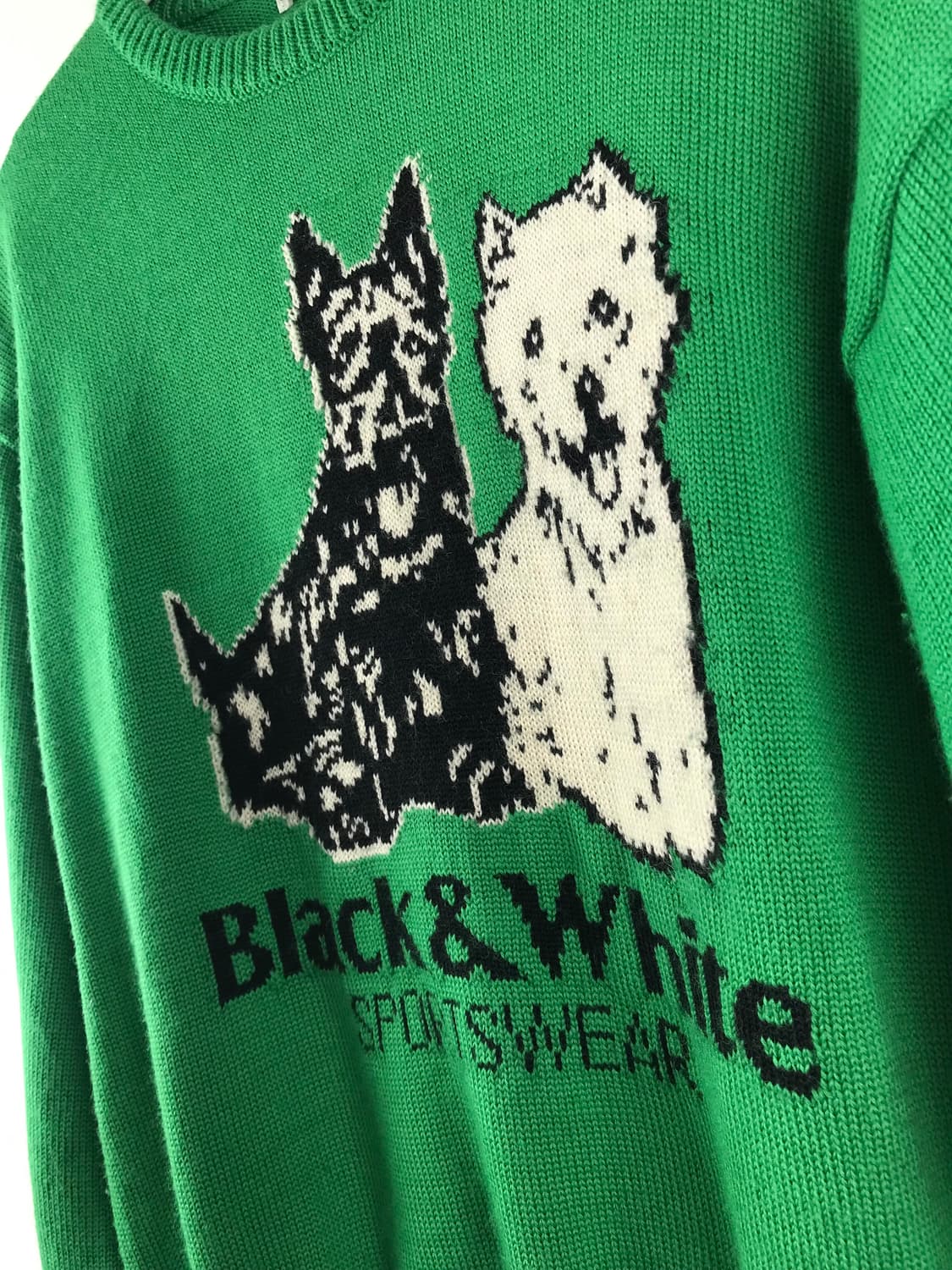 y2k 올드스쿨 빈티지 그린코어 니트 맨투맨 블록코어 아메리칸 초록색 상품이미지3