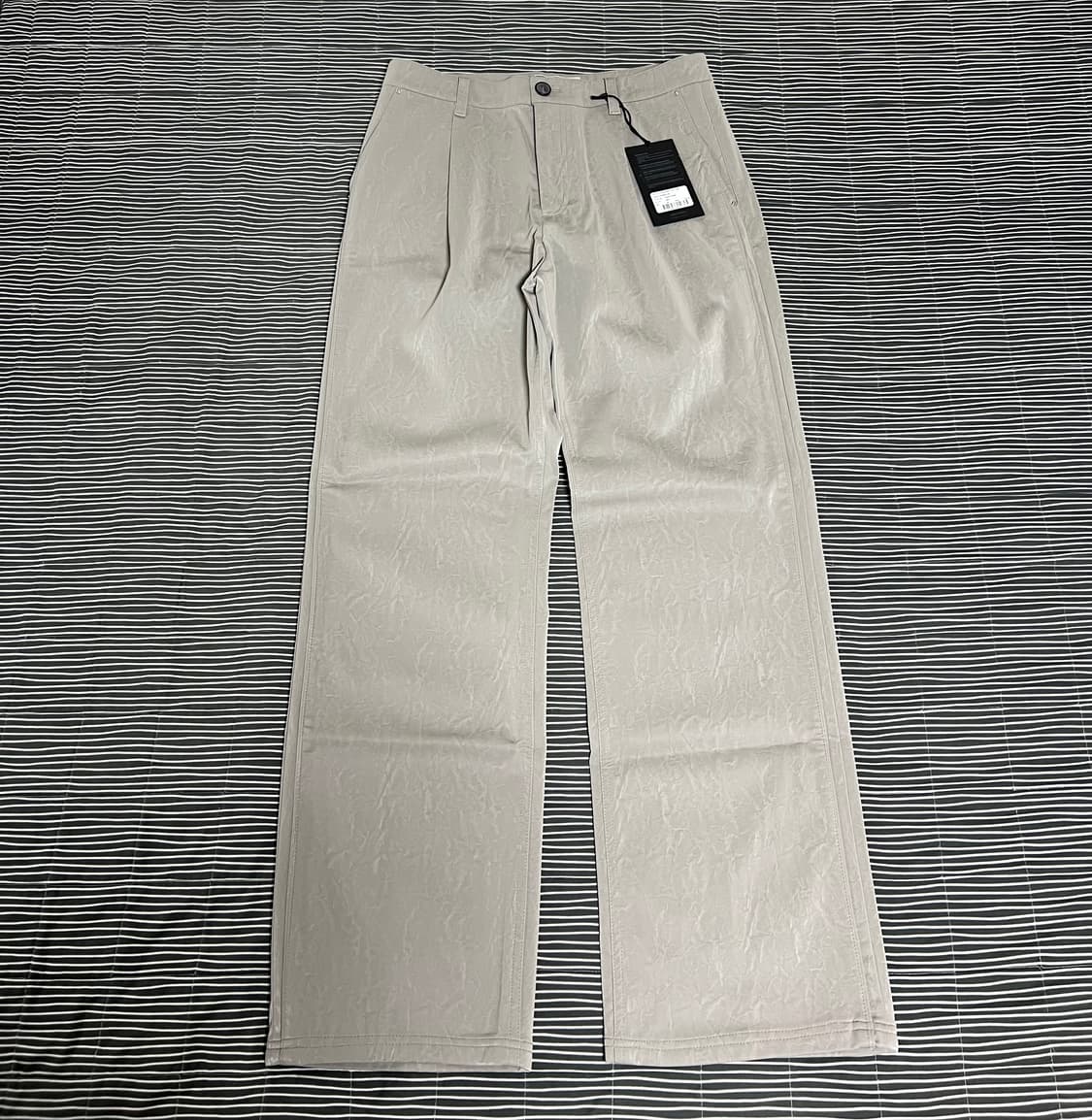 메종미네드 크리즈 레더 와이드 팬츠 48 (새상품) 상품이미지1