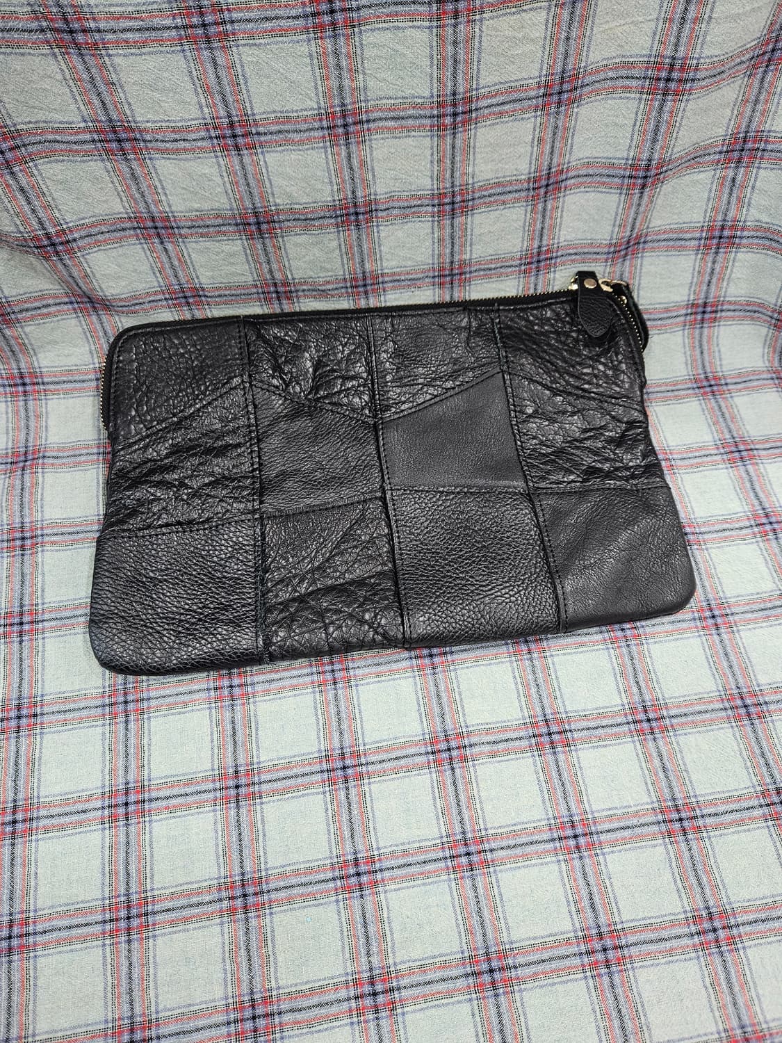 빈티치 가죽 패치워크 클러치백 상품이미지1