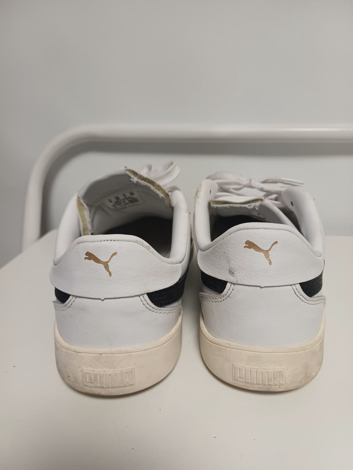 [250] 푸마 클럽 5v5 화이트/네이비 - 80s 테라스 무드 빈티지 상품이미지3