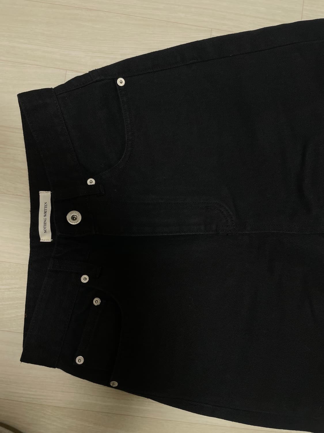 낫띵리튼 보이프렌드 데님(블랙S) 상품이미지3