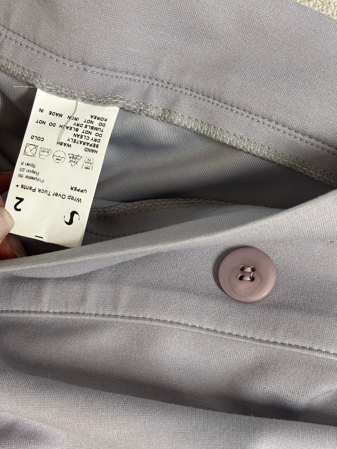 오호스 랩 오버 트랙팬츠 그레이 상품이미지2