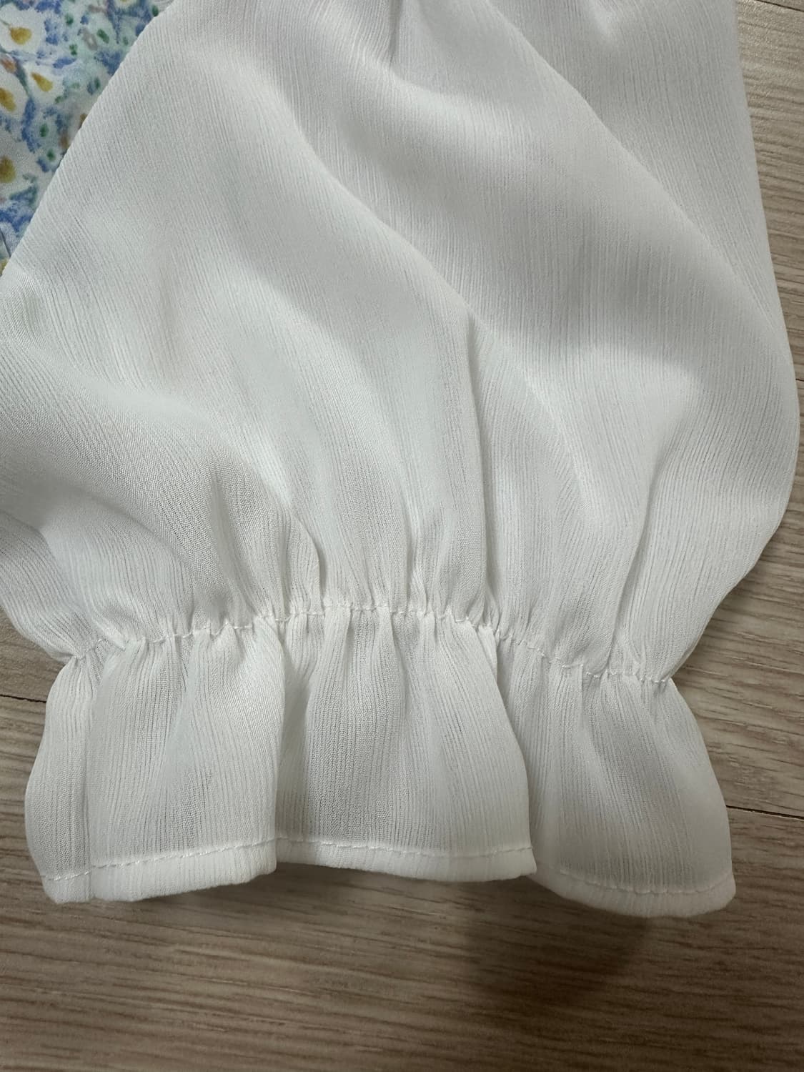 올리브데올리브 퍼프 소매 블라우스 레이어드 플라워 뷔스티에 원피스 상품이미지5